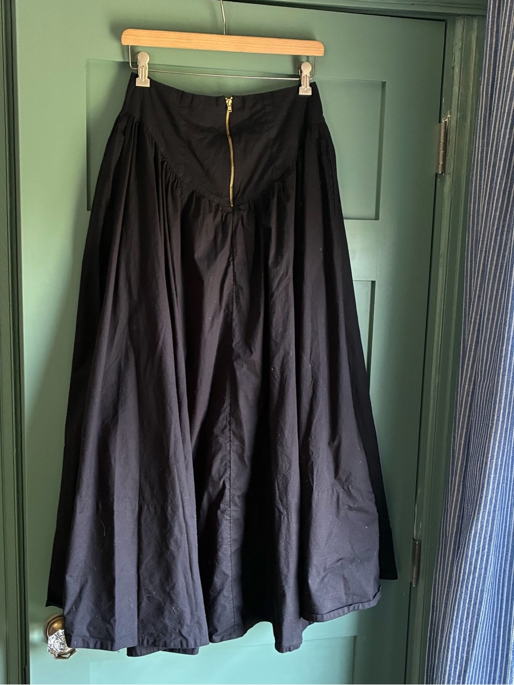 Anthropologie Maeve Drop Waist A-Line Black Maxi Skirt Size 6 - Picture 3 of 4